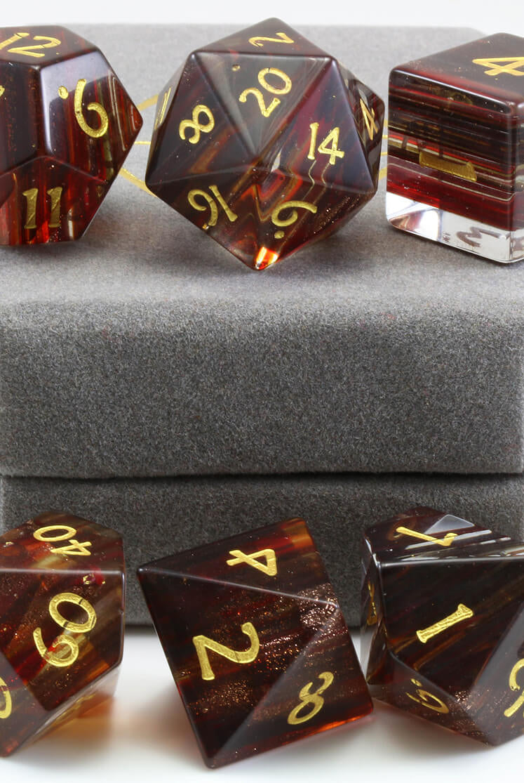 Amber Glass Dice 3
