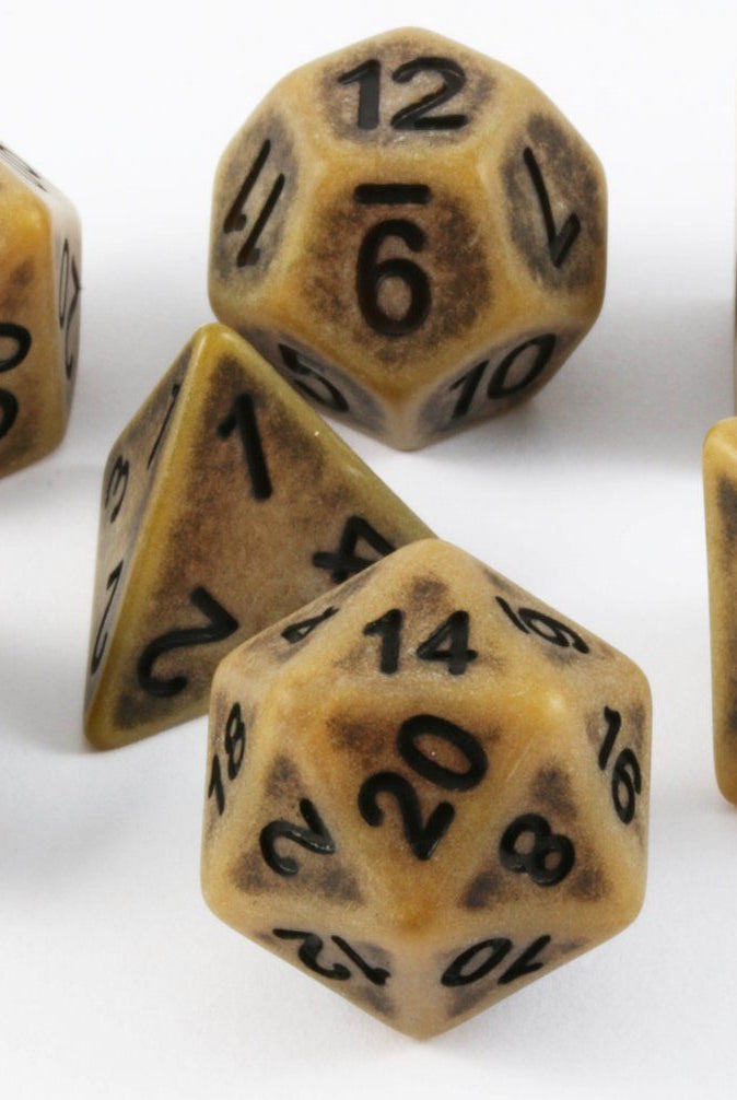 Ancient D&D Dice Gold