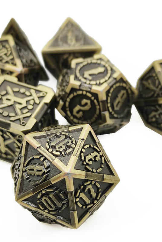 Metal Sword Dice Bronze