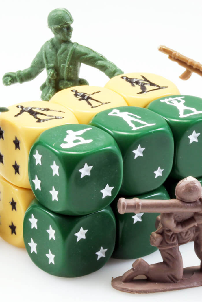 Army Men six sided dice set