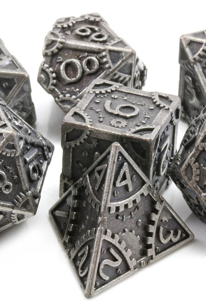 Artificer Silver TTRPG Dice 2