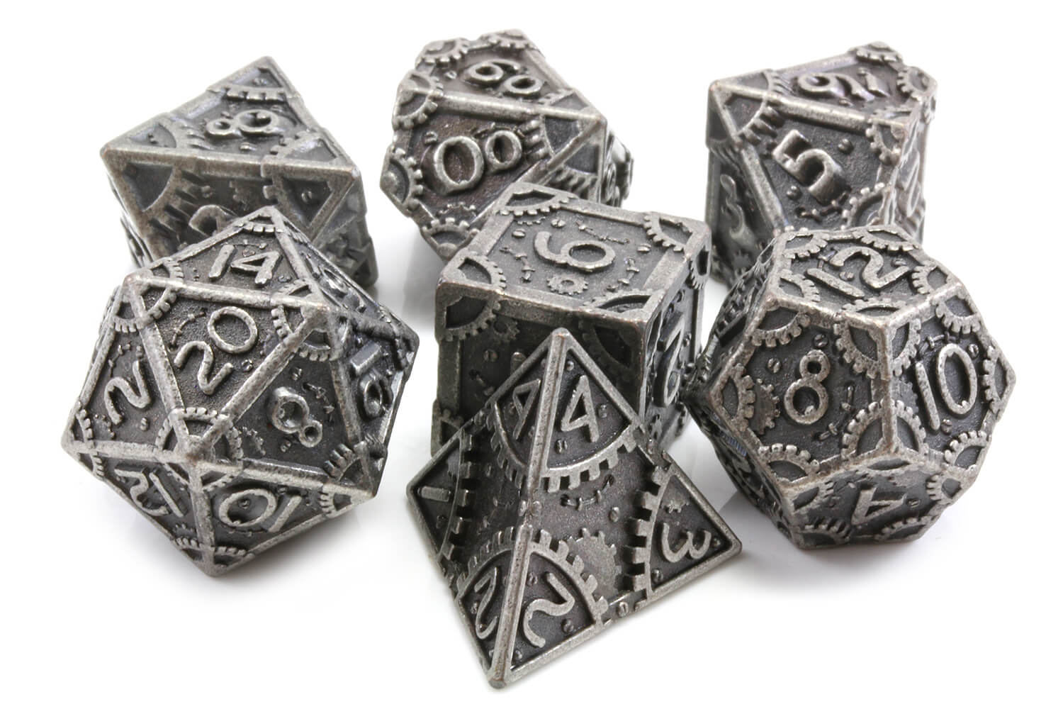 Artificer Silver TTRPG Dice 2
