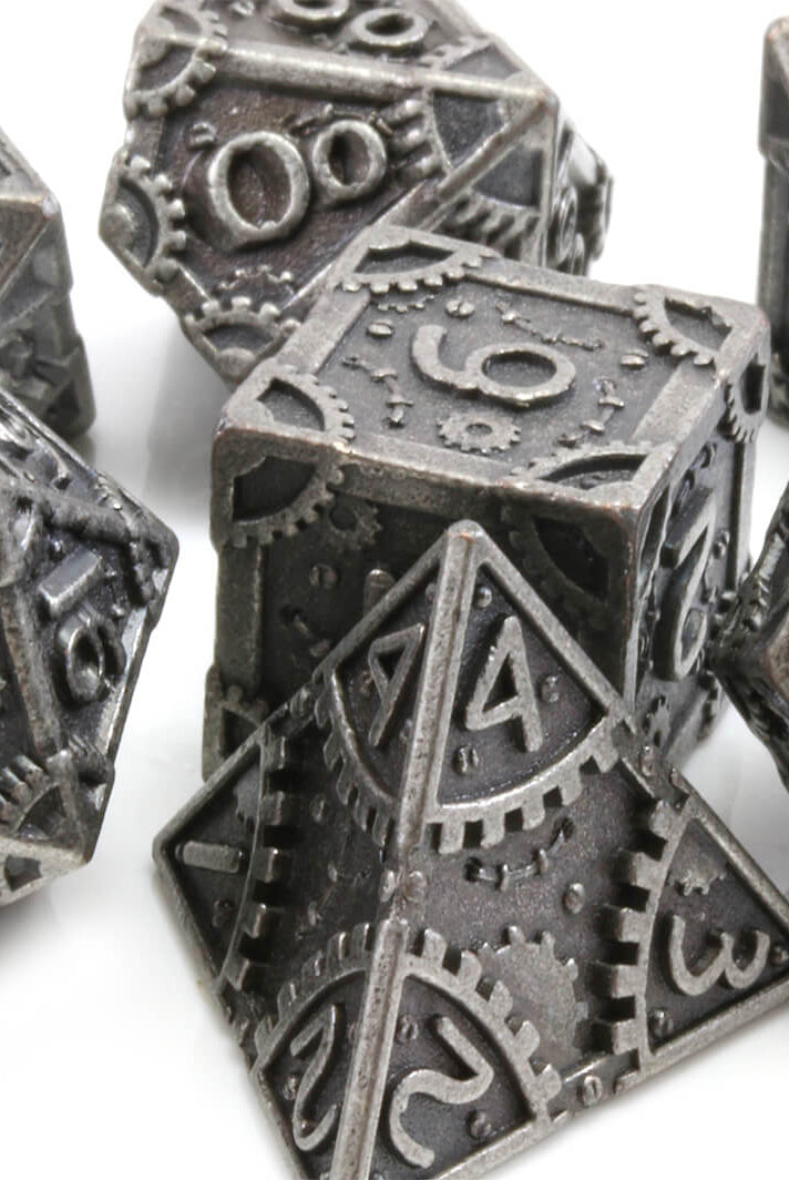 Artificer Silver TTRPG Dice