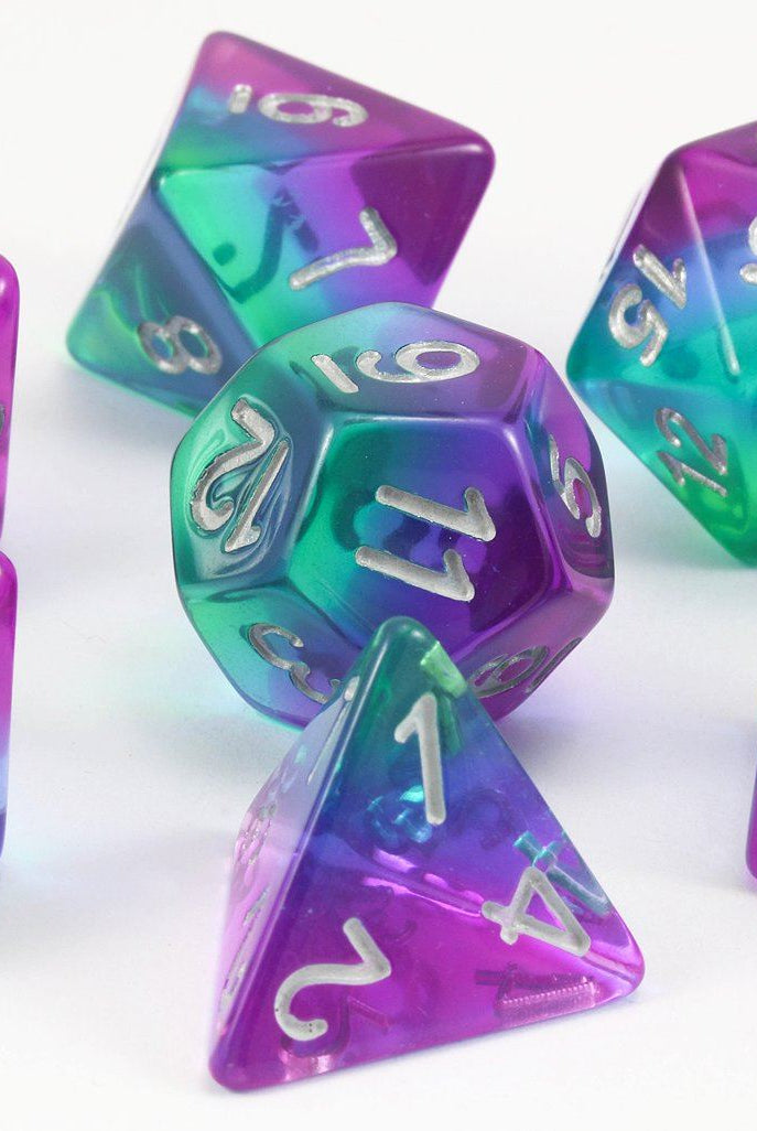 D&D Dice Aurora Blue