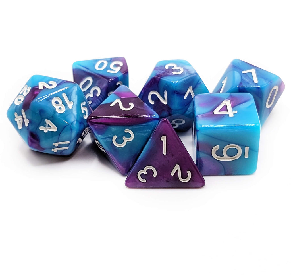 Beautiful Bard's Lament blue and purple dice
