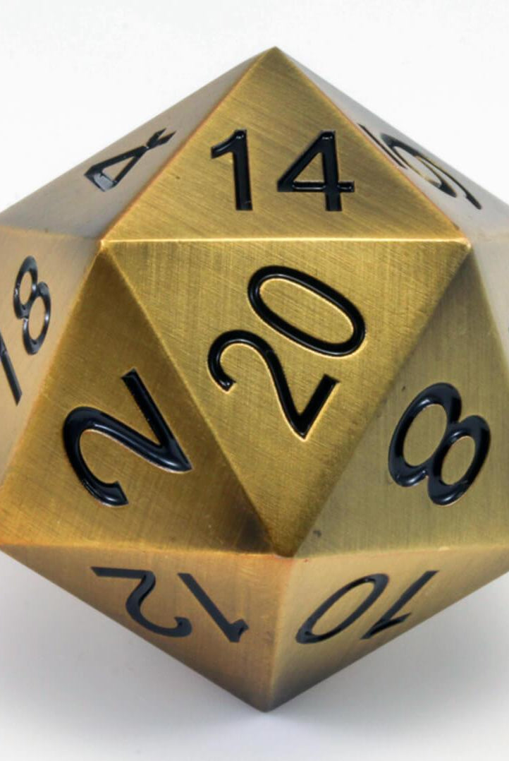 Berserker Giant D20 - Antique Gold