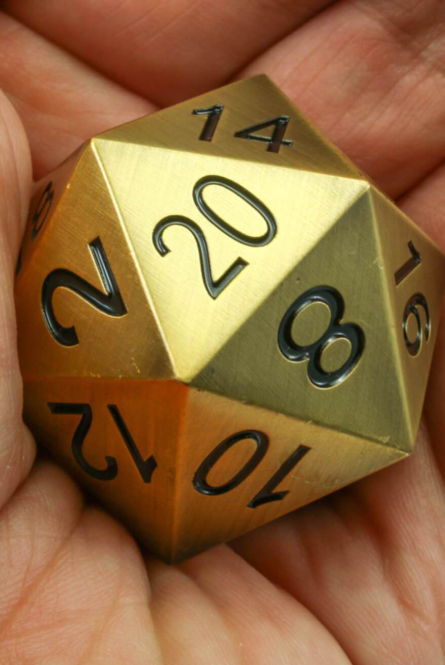 Berserker Giant D20 Antique Gold 2