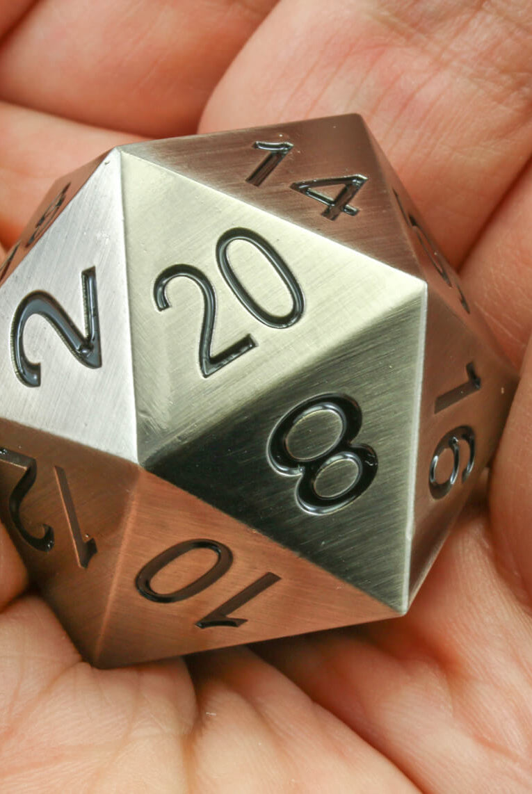 Berserker Giant D20 Antique Silver 2