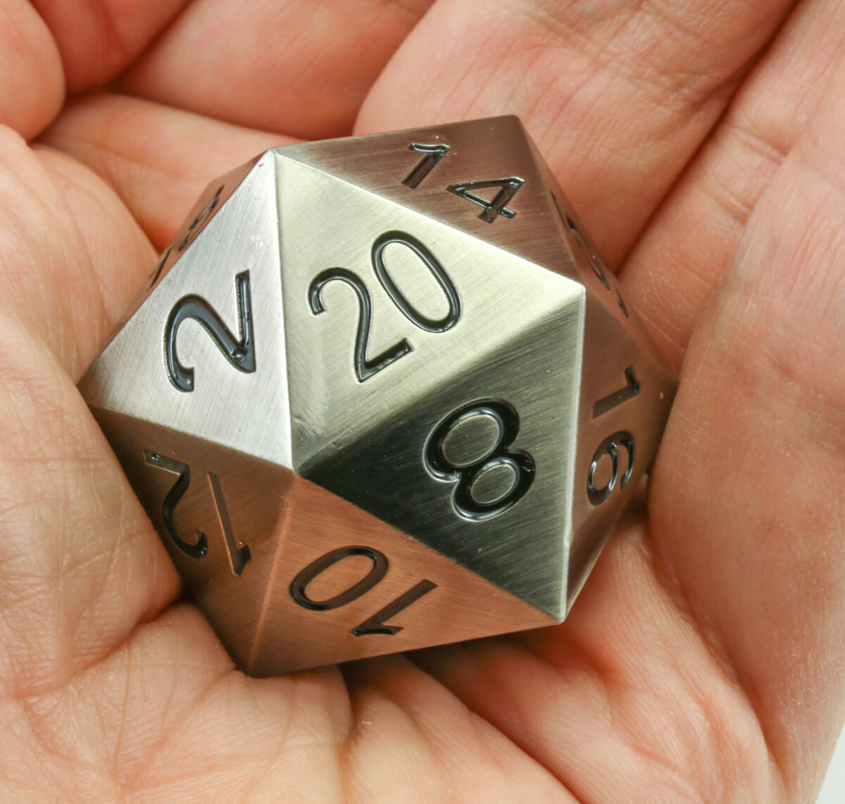 Berserker Giant D20 Antique Silver 2