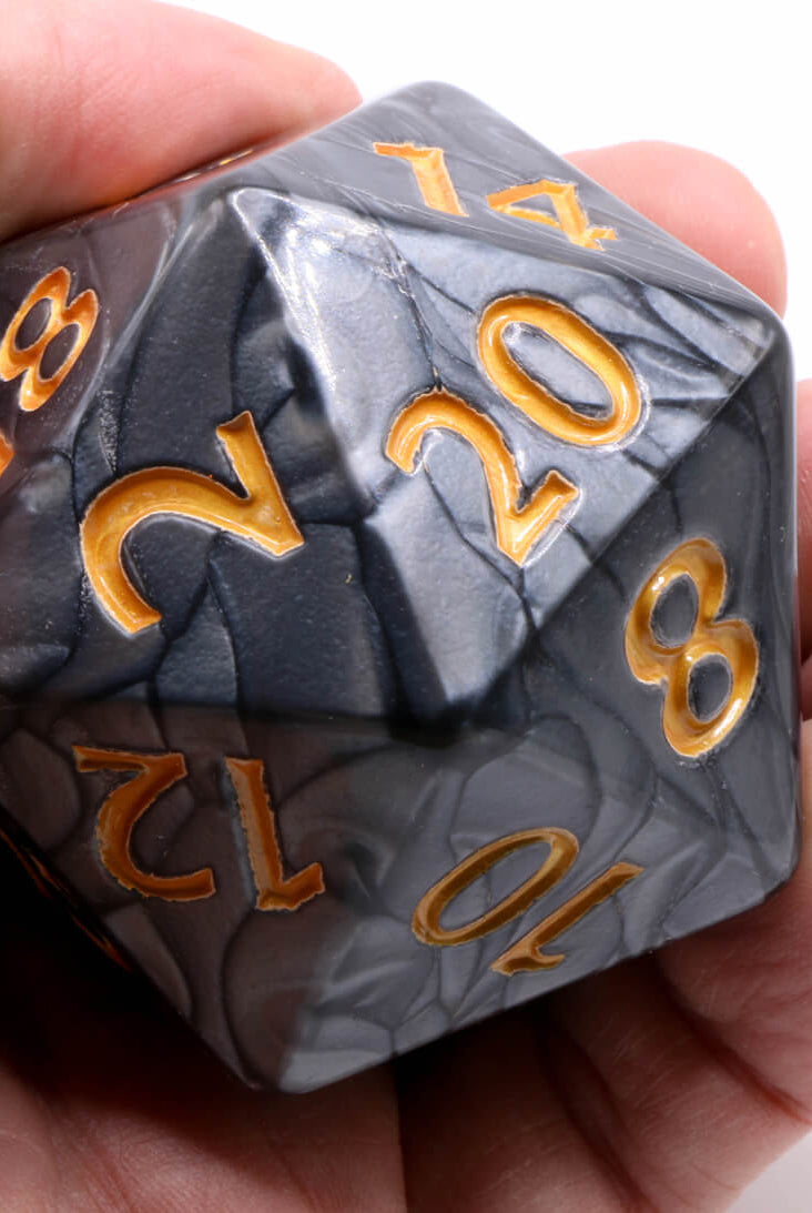 Giant d20 Dice Black Pearl