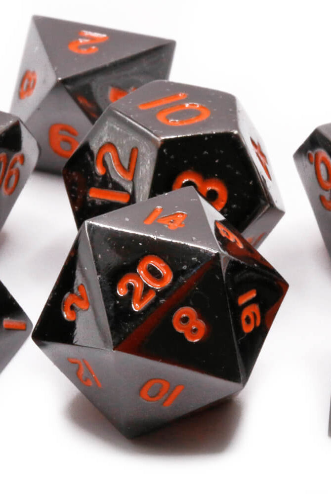 Black Lava Metal Dice