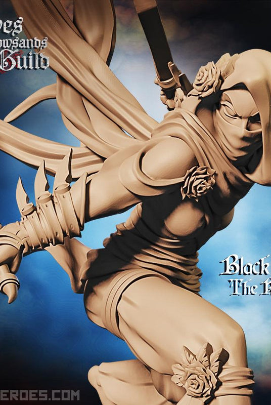 Half Elf Rouge Assassin Miniature Closeup