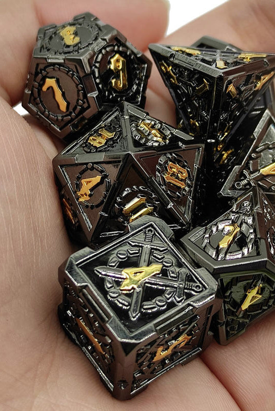 Sword dice black and gold 3