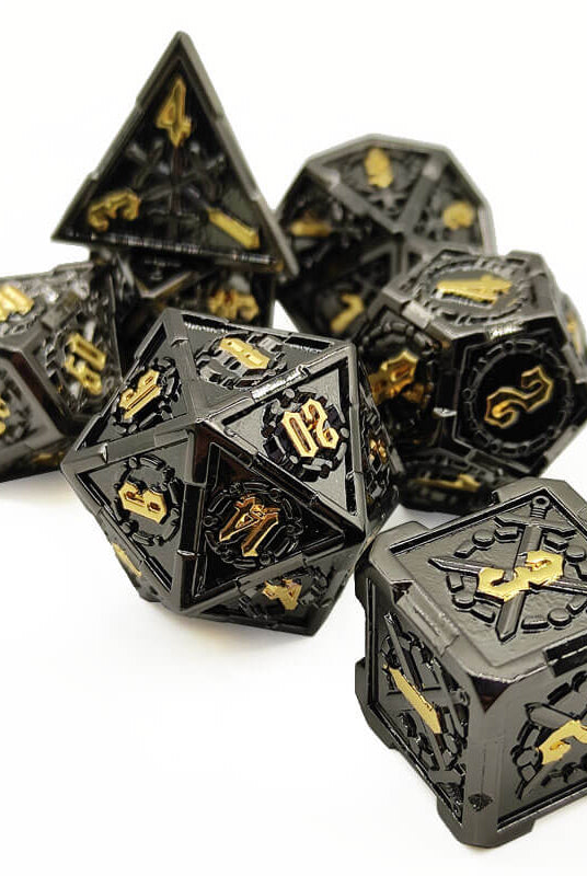 Sword dice black and gold 2