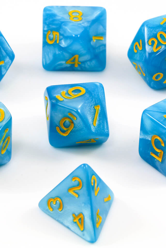 sky blue dnd dice