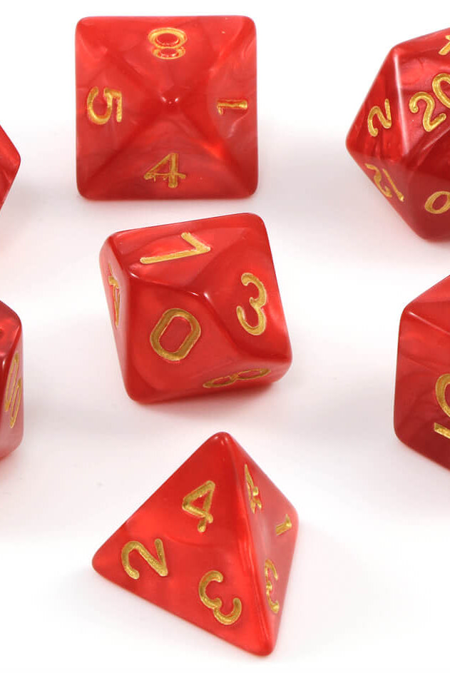 RPG dice red
