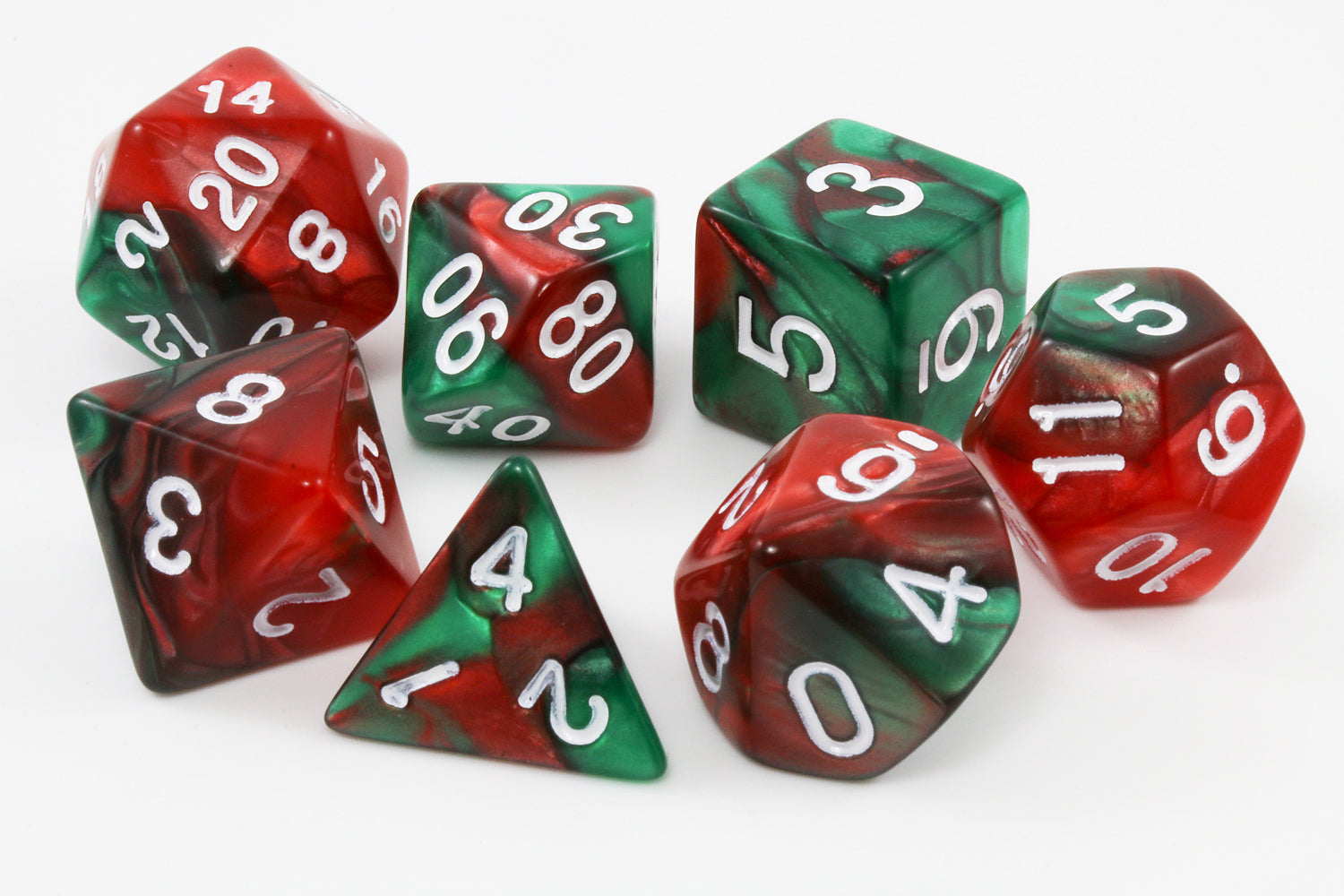 RPG Dice Red Green
