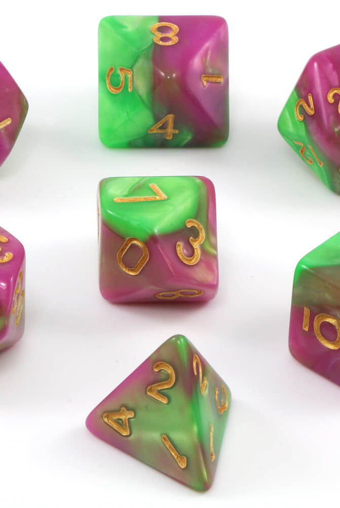 RPG dice secret garden