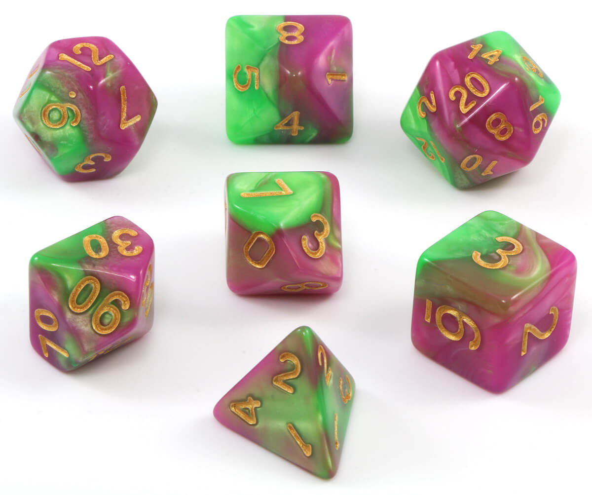 RPG dice secret garden