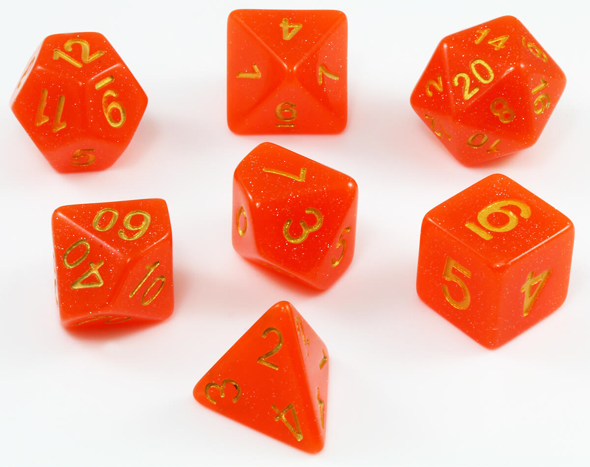 Blood Moon D&D Dice