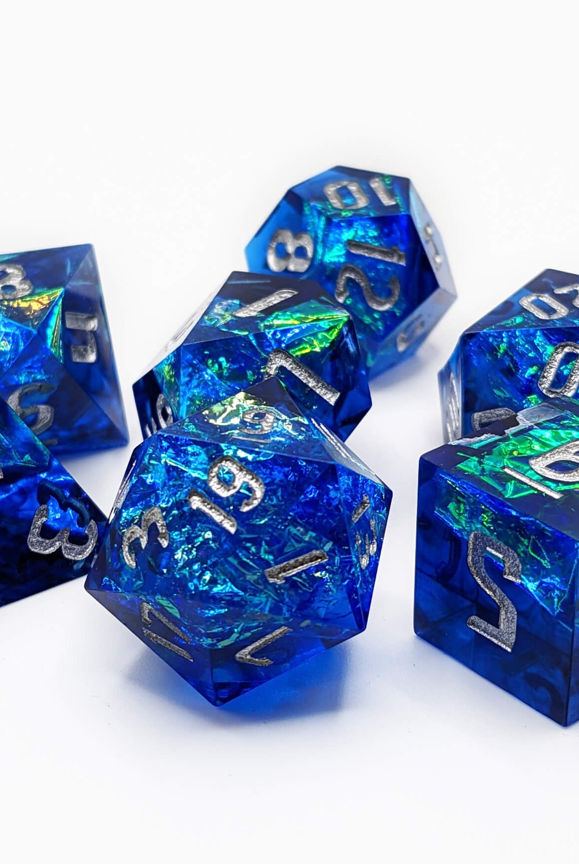 Beautiful blue havens dice for dnd