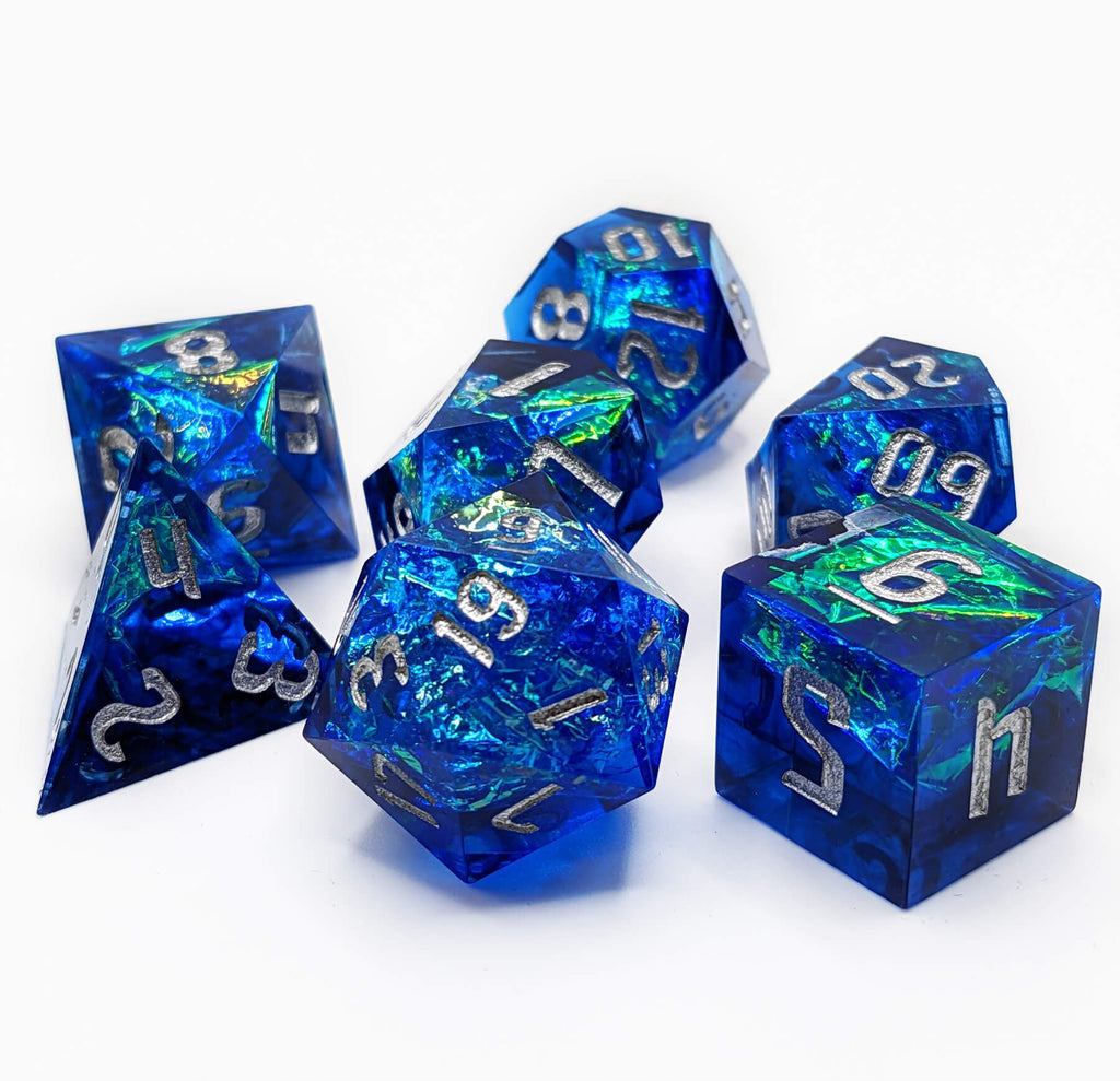 Beautiful blue havens dice for dnd