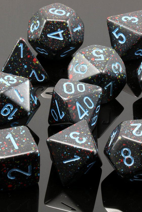 D&D Black Speckled Dice