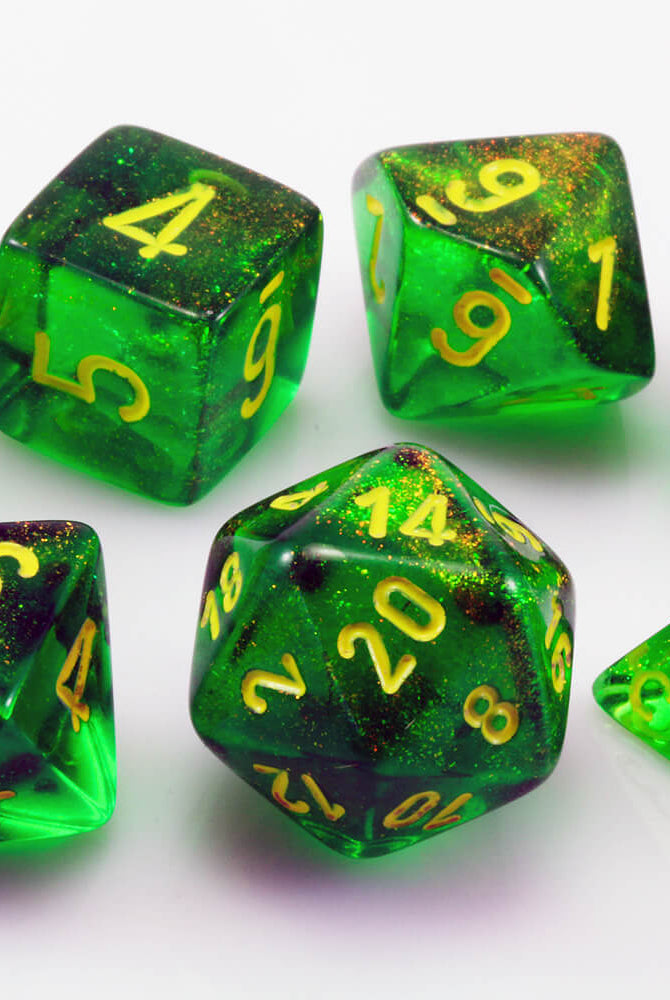 D&D Dice Borealis Maple Green