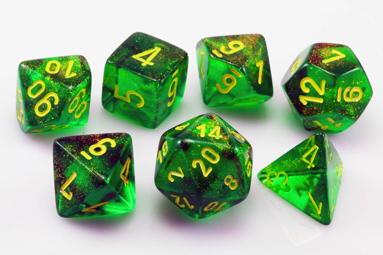 D&D Dice Borealis Maple Green