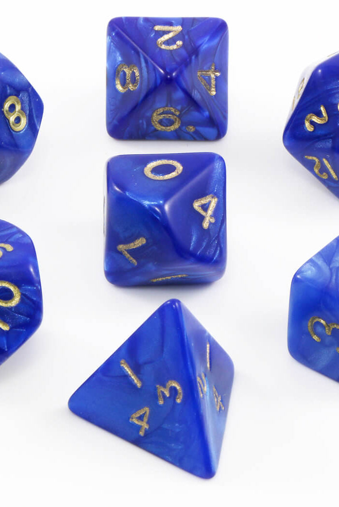 RPG dice pearl blue