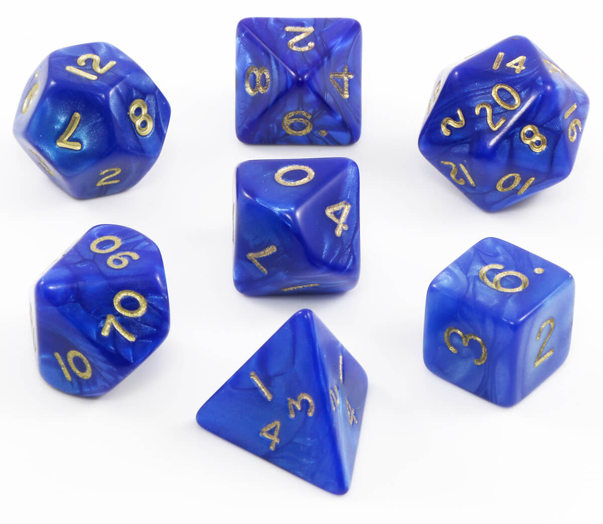 RPG dice pearl blue