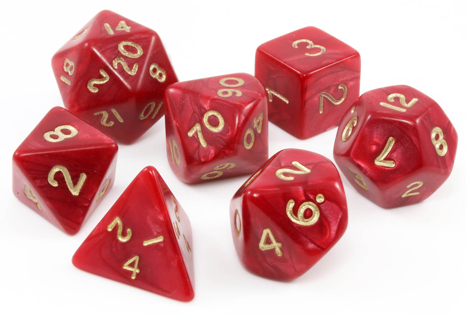 Pearl Red RPG Dice