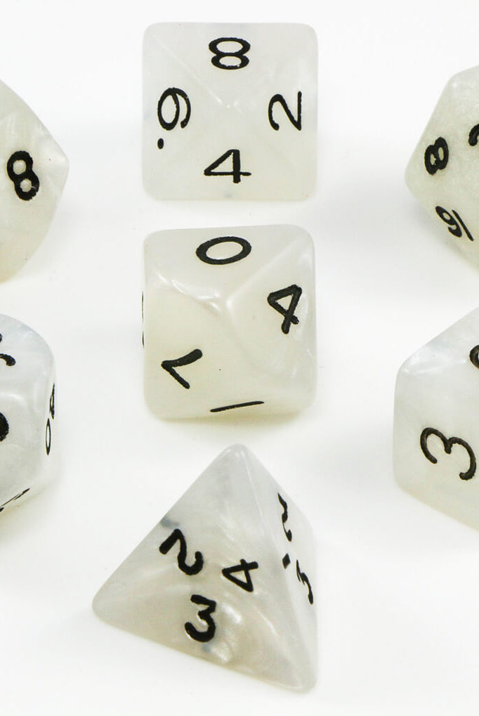 White pearl dnd dice