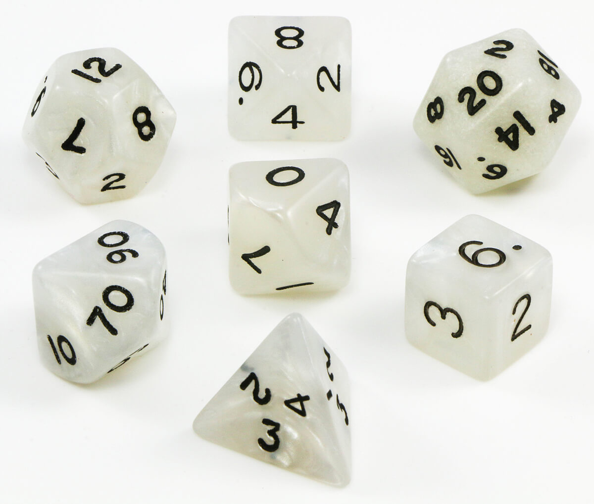White pearl dnd dice