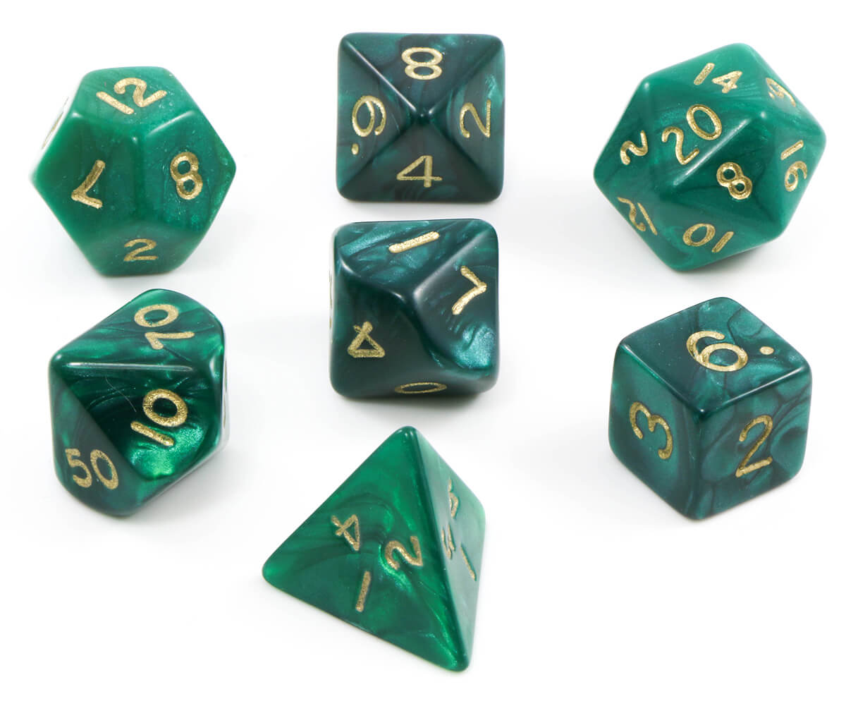 Green D&D Dice
