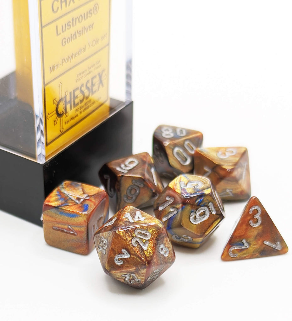Chessex Mini Dice Lustrous Gold with Silver CHX20493