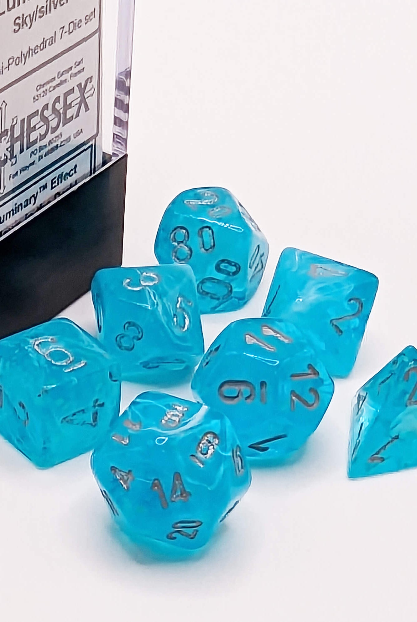 Chessex Mini Dice Luminary Silver CHX20566