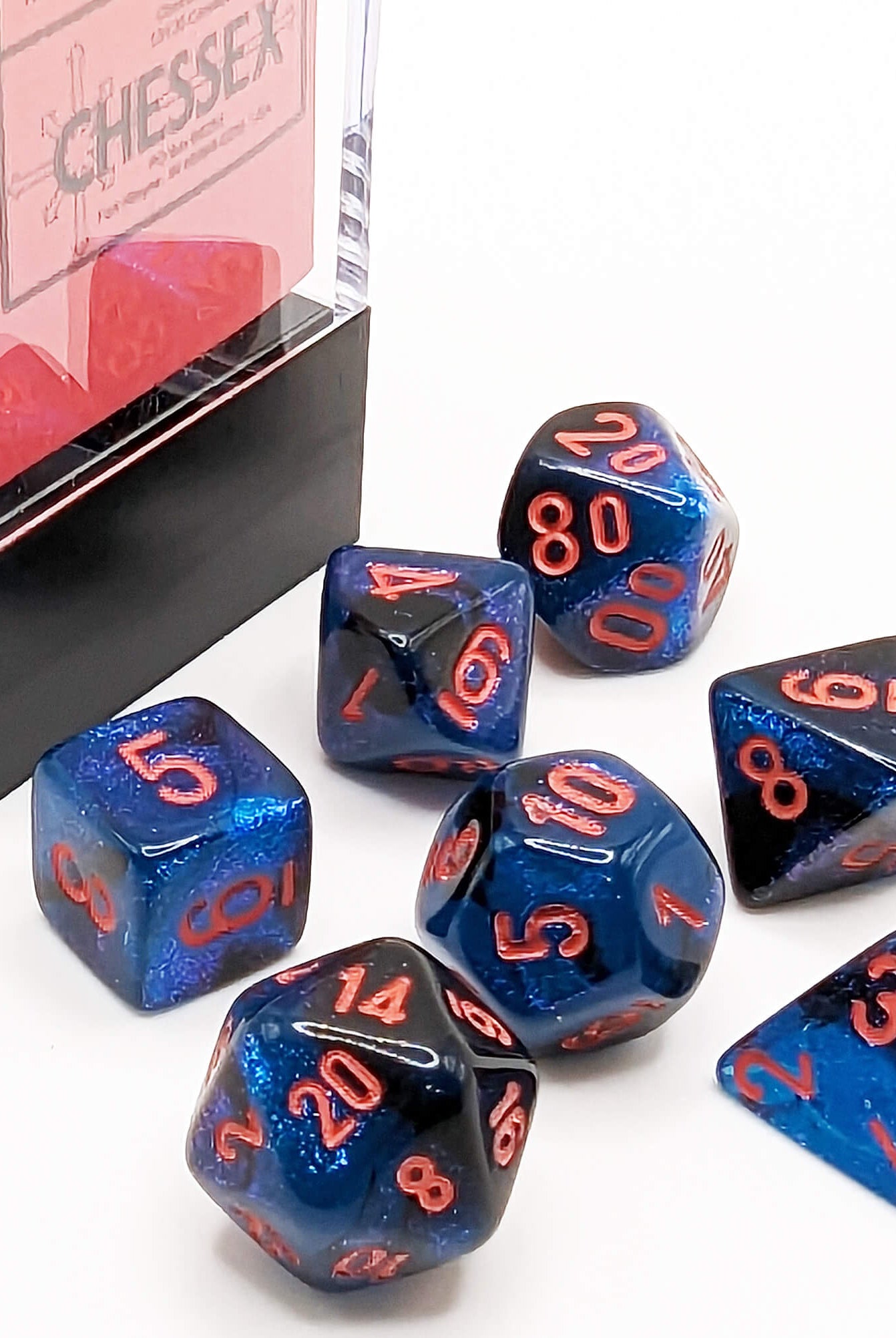 Chessex mini dice black starlight chx20658