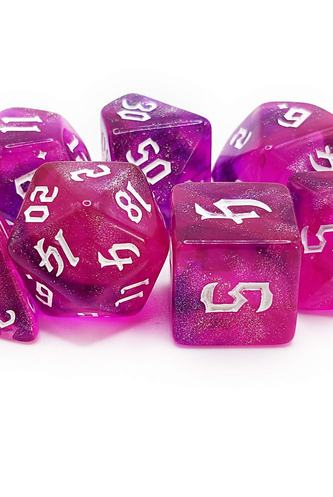 Beautiful purple dice for dnd