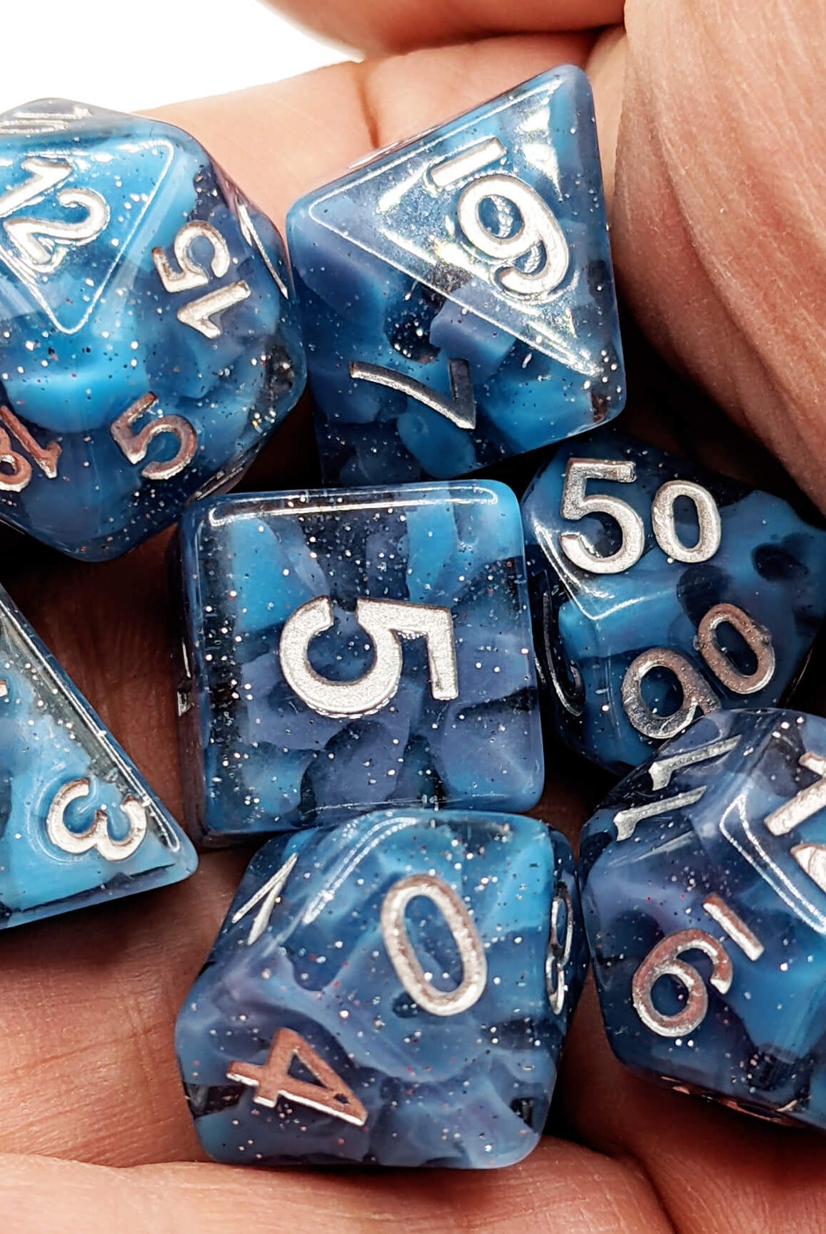 Celestial Blue DnD Dice 2