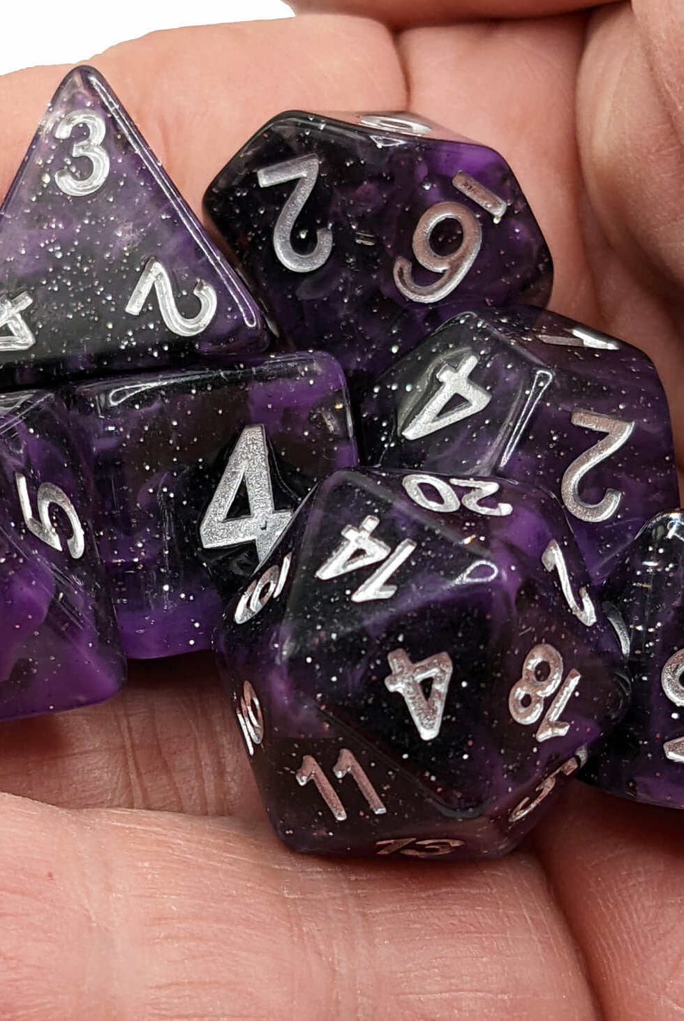 Celestial DnD Dice Purple 2
