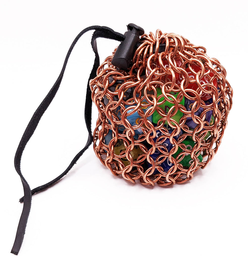 Copper Chainmail dice bag