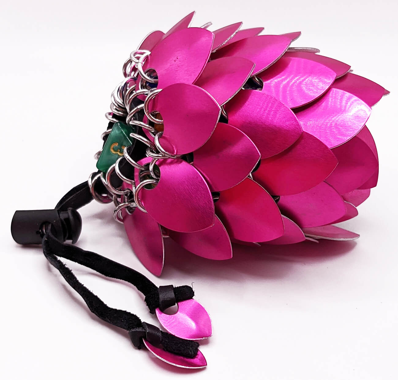 Pink Dragon Scales Dice Bag