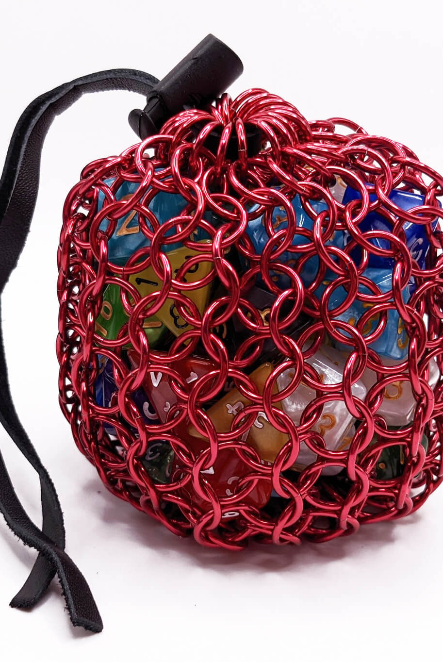 DnD Dice Bag Red Chainmail