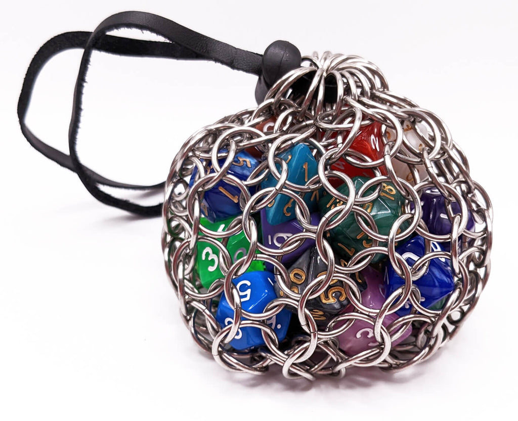 Chainmail dice bag stainless steel 2