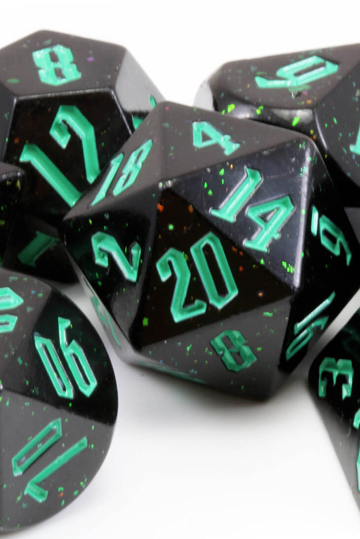 Chaotic Dice with Glitter
