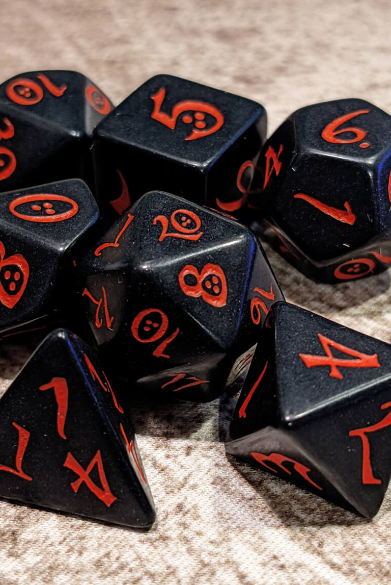 Black and Red Classic Dice