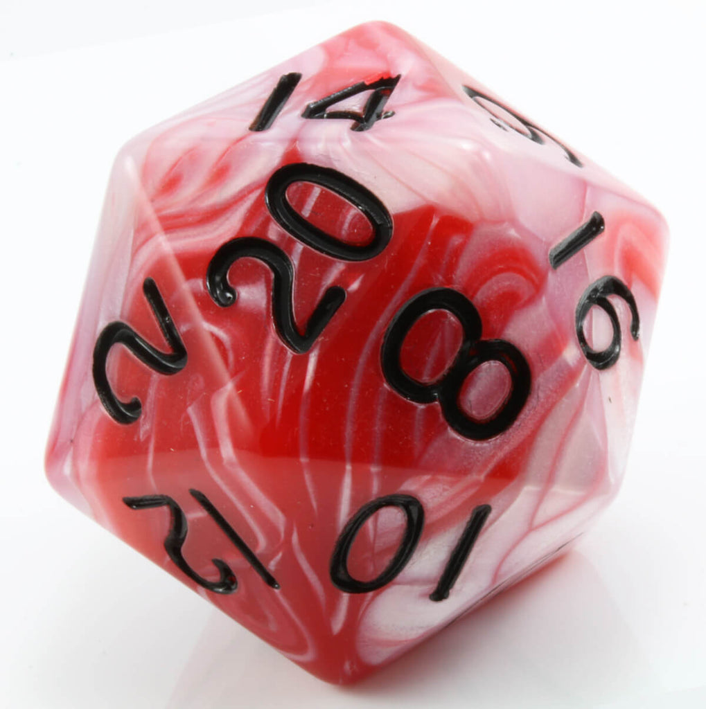 Giant d20 red white
