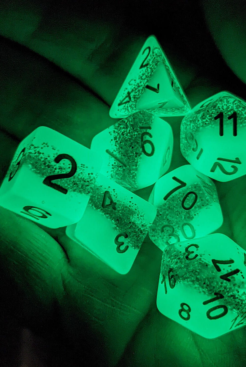 Glow in the Dark DnD Dice Hungry Ghost