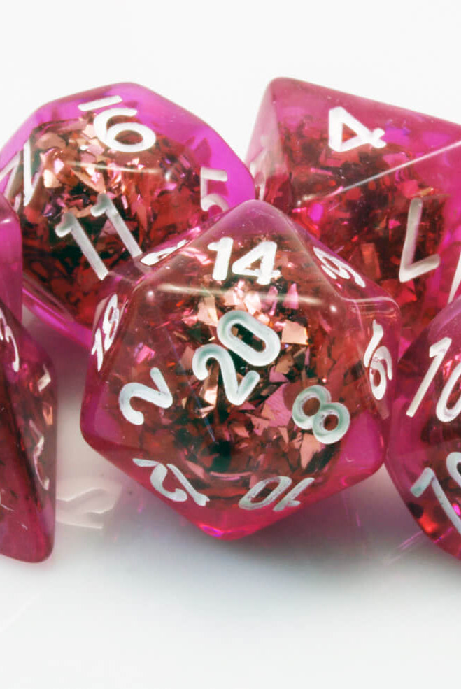 Awesome D&D Dice Magenta